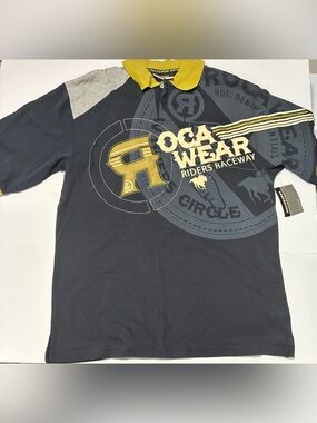 Rocawear "Riders Raceway" Polo Shirt Men's XL NWT Deadstock Rare Y2K Streetwear